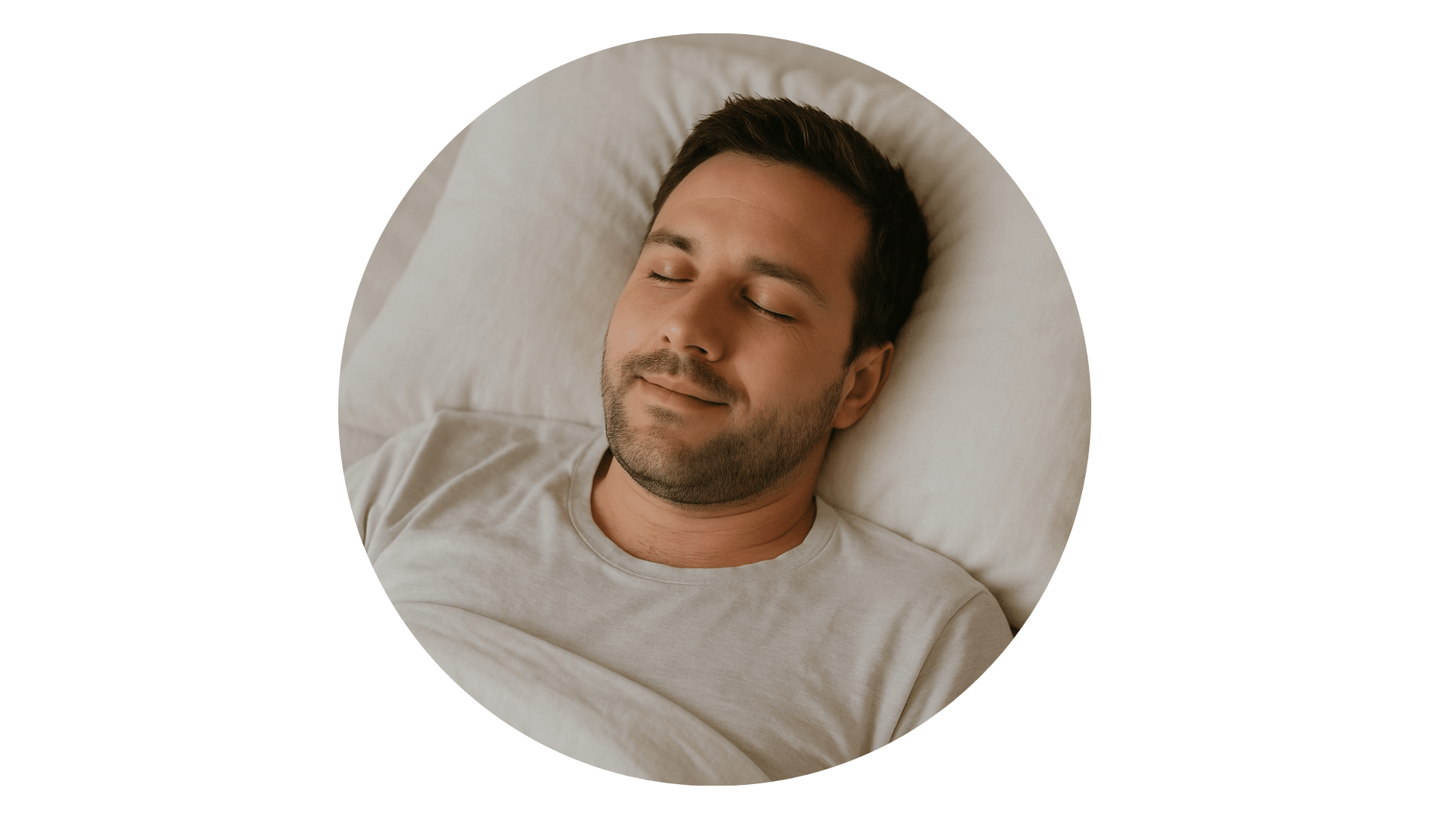 Pessoa relaxando dormindo melhor